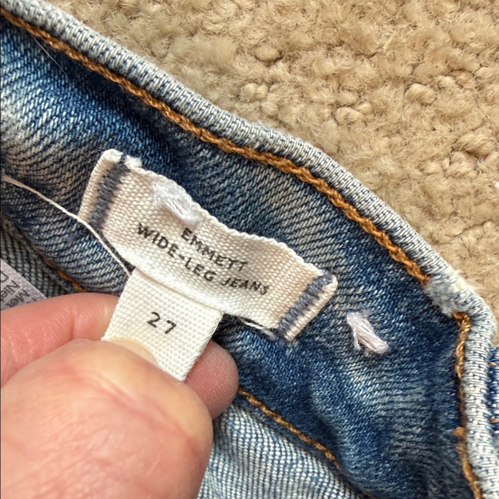 Madewell Emmitt Classic Blue Wide Leg Women's Jeans - Picture 2 of 4